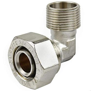 Imagem de Encaixe de cotovelo Maxline 90C tubo 3/4 x tubulação de ar comprimido NPT macho de 1,9 cm M8088