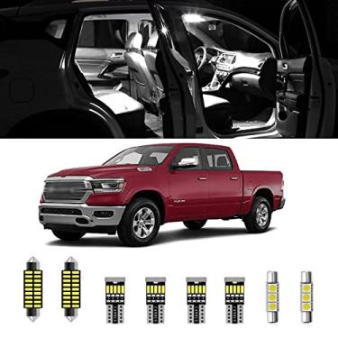Imagem de Kit de luzes de LED interiores RAM 1500 com 9 peças super brilhantes LED Mapa Dome Cargo Lâmpadas para Dodge Ram 1500 2019 2020 2021 todos os modelos