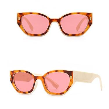 Imagem de Óculos de Sol Feminino Feminino de Armação Pequena de Armação Pequena de Luxo Luxo Gradiente Gradiente Óculos de Sol UV400 Moda Feminina Óculos de Sol C7 bege rosa, tamanho único