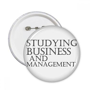 Imagem de Alfinetes redondos para estudo de negócios e gestão com emblema de botão para decoração de 5 peças