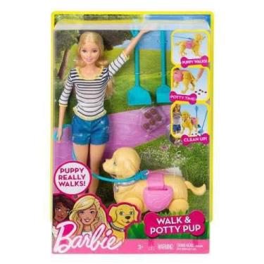 Imagem de Boneca Barbie Passeio Com Cachorrinho Dwj68 Mattel