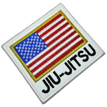 Imagem de Jiu-Jitsu Bandeira Eua Patch Bordado Termo Adesivo - Br44