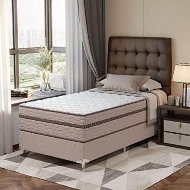 Imagem de Cama Box Solteirão 108x198x63cm Molas Ensacadas Sonhare Montreal Bege