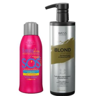 Imagem de Forever Liss Sos Reconstrutor + Wess Blond Shampoo 500ml - Forever/Wes
