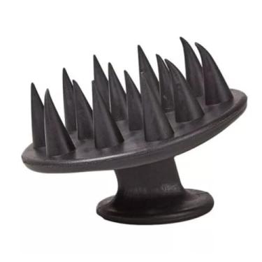 Imagem de UKD Escova de Cabelo em Silicone com Massagem de Couro Cabeludo para Banho - Promove Circulação Sanguínea e Produz Espuma Rica - Preta - Adultos