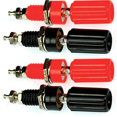 Imagem de Conector de terminal de amplificador CESS, conector de plugue de banana, painel de soquete/conectores de suporte de chassi – Comprimento: 4,5 cm (pacote com 4)