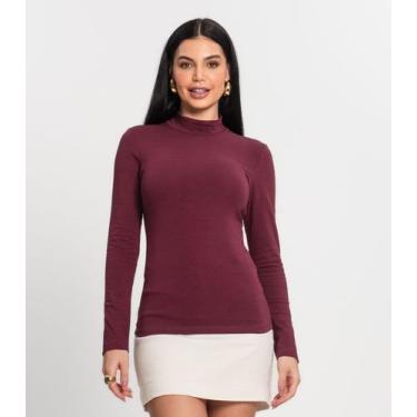 Imagem de Blusa Básica De Cotton Feminina Kohmar Vermelho