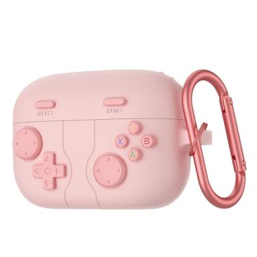 Imagem de Nova capa protetora de silicone estilo botão de console de jogos 3D adequada para Sony Linkbuds S Capa protetora de silicone macio antiqueda, rosa