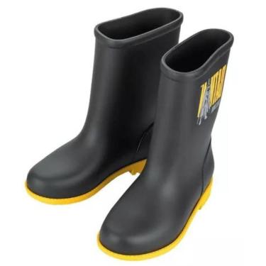 Imagem de Bota Grendene Galocha Batman Infantil Preto Amarelo + Capa De Chuva-Masculino