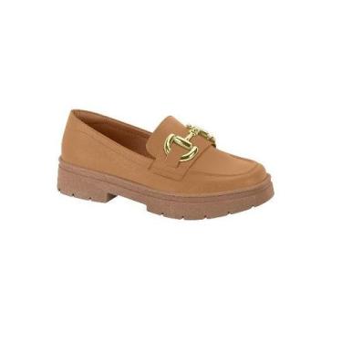 Imagem de Sapato Feminino Mocassim Vizzano Loafer  1422.101.7286, 36, Camel