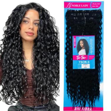 Imagem de Aplique Bio Fibra Tic Tac Cacheado Longo 3 Peças 75cm Sophia - bbless,