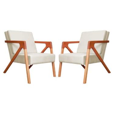 Imagem de Kit 02 Poltronas Decorativas Monalisa para Escritório Veludo Cores - D