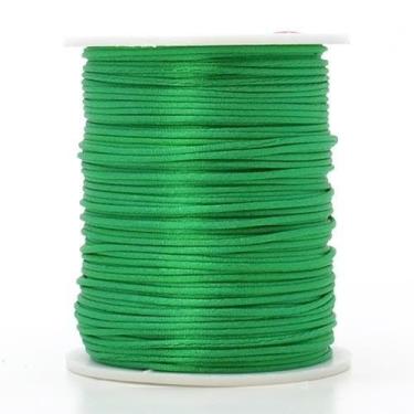 Imagem de Cordão de Cetim Rabo de Rato 1mm 50 Metros - Círculo, 216 VERDE BANDEI