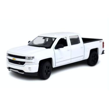 Imagem de Miniatura Chevy Silverado 2017 Branco Perolizado Welly 1/29