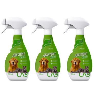 Imagem de Kit 03 Afastepet Forte 500ml Adestrador Educador Sanitário - Labgard