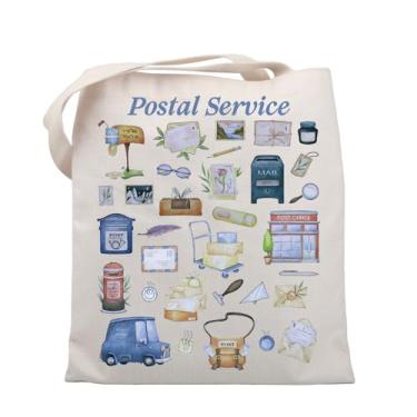 Imagem de UJIMS Postal Staff Mail Carrier Gift Mail Lady Tote Bag Postal Worker Gift Postman Mail Carrier Thank You Shoulder Bag Gift, Bolsa de serviço postal, Large