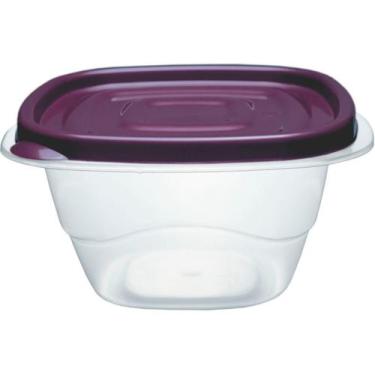 Imagem de Pote Plástico Porta Mantimento Quadrado 1200 ML C Tampa - KOZI