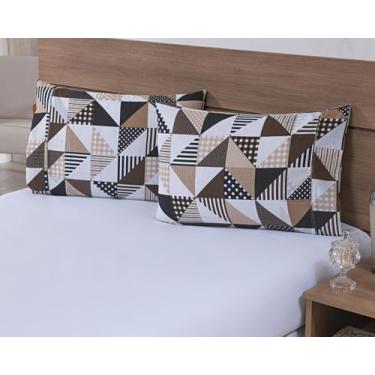Imagem de Kit 12 Fronhas Avulsas 80x60cm Percal 100% Algodão 180 Fios Estampada 