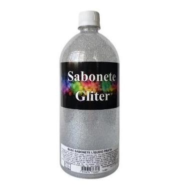 Imagem de Sabonete Líquido Glitter Prata 1 litro - Embaleve Comércio