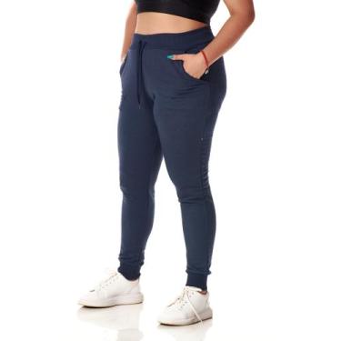 Imagem de Calça Moletom Feminina Confortável Quentinha Estilosa Macia Moda Frio 