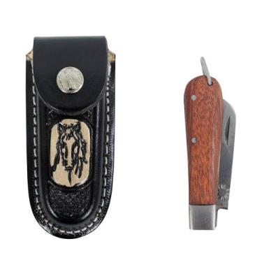 Imagem de Jogo de Bainha e canivete M Cavalinho SV48043 - Preta - Selaria Verten