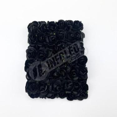 Imagem de Mini Flor de Papel Preto - 72 unidades