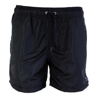 Imagem de Shorts Tactel Ragor Masculino Liso Bolsos Esportivo Casual, GG, Preto