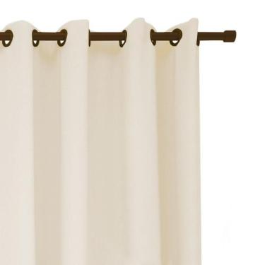 Imagem de Cortina Sala Grande Para Varão 400x250 Roma Admirare,  Creme