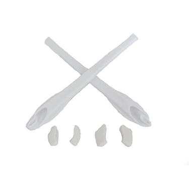 Imagem de GALAXYLENSE Kits de almofadas de nariz de substituição para óculos de sol Oakley Flak 2.0 ou Flak 2.0 XL, seleção múltipla (kits de borracha branca)