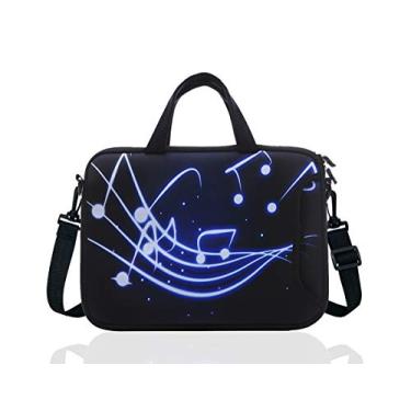 Imagem de Bolsa de neoprene para laptop de 27,9 cm a 12 polegadas com alça de ombro para Ultrabook/Acer/Asus/Dell/HP/Toshiba/Lenovo/Chromebook de 11 a 12 polegadas, Preto, 11.6 Inch/12 Inch/12.5 Inch