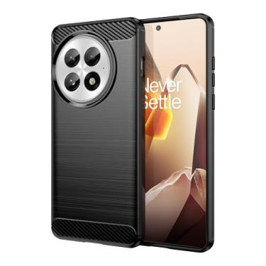 Imagem de CruzerLite Capa feita para OnePlus 13, capa com design de textura de fibra de carbono, antiarranhões, absorção de choque, capa para OnePlus 13 (2024) (preto)