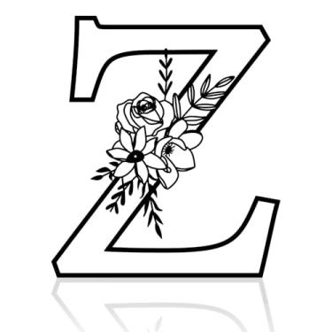 Imagem de ESTART Decoração de parede com letras de metal preto de 30,5 cm, sinal visual 3D, decoração de parede, alfabeto grande, decoração de casa de fazenda, para sala de estar, quarto, escritório, festa (Z)