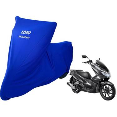 Imagem de Capa Moto Honda Pcx De Tecido Helanca Resistente Anti Risco - Mz, Azul