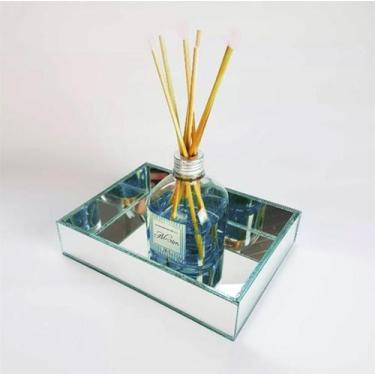 Imagem de Bandeja de Vidro Espelhada Quadrada 27x27 cm - JULIARD