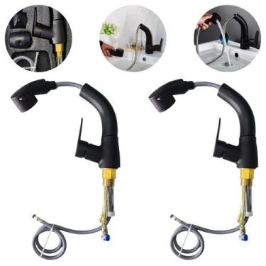 Imagem de Kit 2 Torneiras Flexível Bancada Gourmet Cuba Cozinha Mesa - Mundial, 