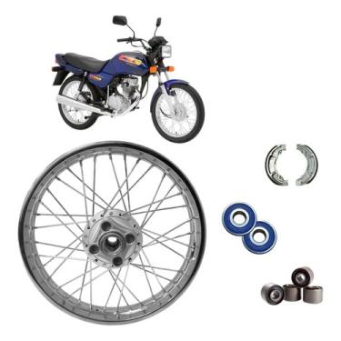 Imagem de Roda Traseira Titan 1999 + Rolamento/Lona/Bucha