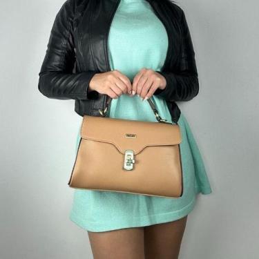 Imagem de Bolsa recuo em couro legítimo b.1081, Camel tabaco