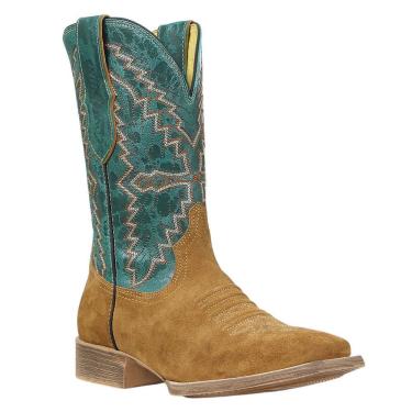 Imagem de Bota Masculina Bico Quadrado Camurça Caramelo Cow Way 37505