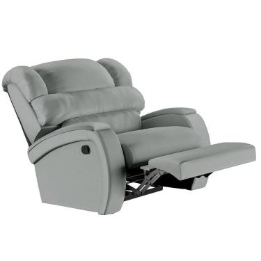 Imagem de Poltrona Do Papai Reclinável Kalie Manual Gatilho Fh9 Pu Cinza - Mpozenato