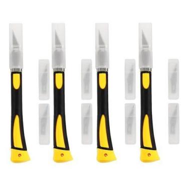 Imagem de Kit 4 Pçs Estilete De Precisão Bisturi Emborrachado - Alpha Web Shop