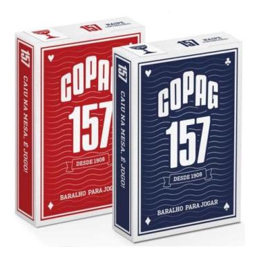 Imagem de Par De Baralhos 157 Tradicional - Naipe Convencional - Copa - Copag