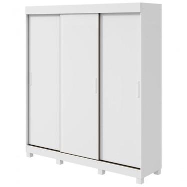 Imagem de Guarda Roupa Saion 3 Portas Sem Espelho Com Pés - Lopas Branco