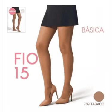 Imagem de Meia Calça Selene Fio 15 Com Elastano 9765.002, Tabaco, P