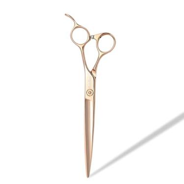 Imagem de SnipStar 7,5 polegadas de animal de estimação reta corte tesouras ouro de alta gama para cuidados de cães