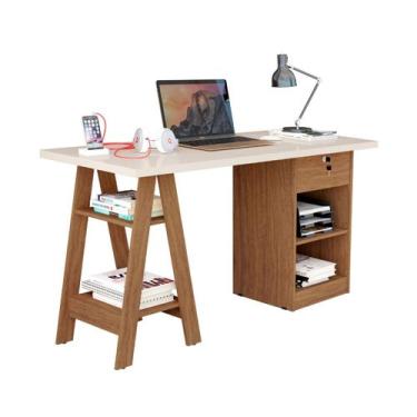 Imagem de Escrivaninha para quarto estudo com gaveta Bali Carmolar