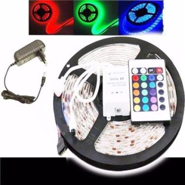 Imagem de Fita Led 5m Ultra Rgb 3528w Prova Dagua + Controle + Fonte - King