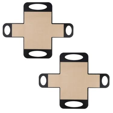 Imagem de Tinoaly 2 Peças de Forros de Silicone para Forma Pão, Forros Antiaderentes Forma Fermento Natural Com 4 Alças Tapete Assar Pãos Suprimentos para Formas Pão 22,86x12,7cm ou 0,86kg