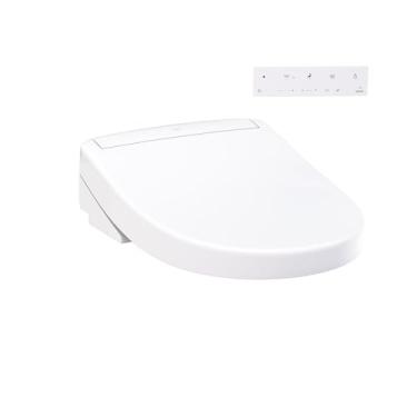 Imagem de TOTO Assento sanitário para bidê eletrônico WASHLET S5 com aquecimento instantâneo de água, PREMIST e limpeza de varinha EWATER+, redondo, algodão branco - SW3445#01