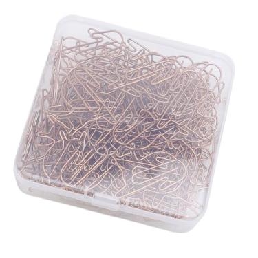 Imagem de Zerodis Braçadeiras de Papel Clipes de Papel Clampos Marcadores de Documentos de Documentos de de de de Com Caixa de Armazenamento para Calendário Journal Scrapbooks Grampos de 100pcs Gato Forma Metal