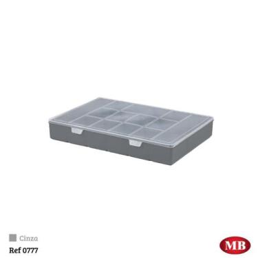 Imagem de Caixa box organizador médio retangular com 13 divisórias - MB Plástico